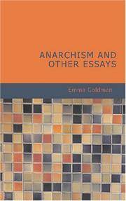 cover of Anarchism and Other Essays