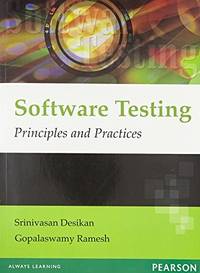 Software Testing Principles by Srinivasan Desikan And Gopalaswamy (5 ...