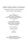 Negro Employment in Finance: A Study of Racial Policies in Banking and Insurance (Studies of Negro Employment, Vol. 2) by Linda Pickthorne Armand J.; Fletcher - Hardcover - 1970 - from House of Our Own Books (SKU: 003323)