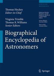 BIOGRAPHICAL ENCYCLOPEDIA OF ASTRONOMERS 2 VOL. SET by HOCKEY T