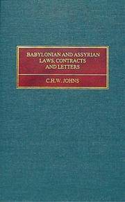 Babylonian and Assyrian Laws, Contracts, and Letters