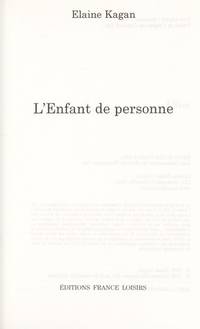 L'enfant de personne (French Text)