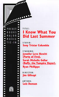 I Know What You Did Last Summer by Duncan, Lois - 1997