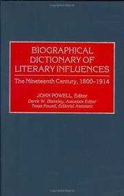 image of Biographical Dictionary of Literary Influences: The Nineteenth Century, 1800-1914