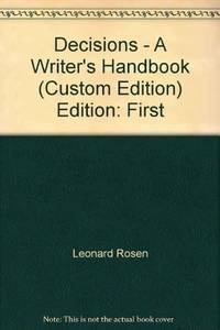 Decisions: A writer&#039;s Handbook Custom Edition by Pearson - 2002