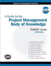 cover of A Guide to the Project Management Body of Knowledge (PMBOK Guide): 2000 Edition