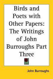 image of Birds and Poets with Other Papers: The Writings of John Burroughs Part Three