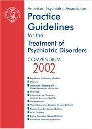 American Psychiatric Association Practice Guidelines for the Treatment of Psychiatric Disorders: Compendium 2002 by American Psychiatric Association - 2002-05