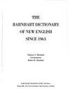 New English Since l963; The Barnhart Dictionary of by Barnhart, Clarence L - 0