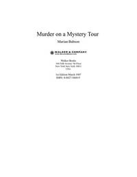 Murder On A Mystery Tour by Marian Babson - 1988-02-03