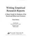 Writing Empirical Research Reports: A Basic Guide for Students of the Social and Behavioral Sciences