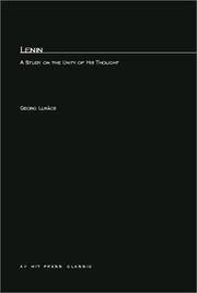 cover of Lenin: A Study on the Unity of His Thought (The MIT Press)