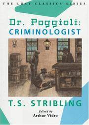 DR. POGGIOLI : CRIMINOLOGIST (THE LOST CLASSICS SERIES) [signed by editor]