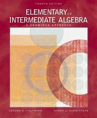 Elementary and Intermediate Algebra: A Combined Approach (with CD-ROM, iLrn, InfoTrac Printed...