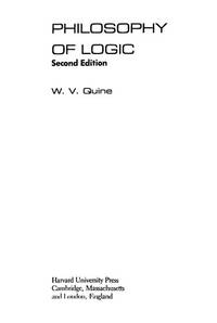 Philosophy of Logic by Quine, W.V