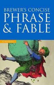 Brewer's Concise Dictionary of Phrase and Fable (Cassell Value)