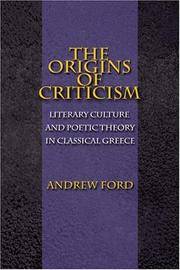 The Origins Of Criticism