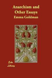 cover of Anarchism and Other Essays