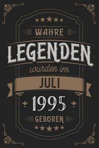 Wahre Legenden wurden im Juli 1995 geboren: Vintage Geburtstag Notizbuch - individuelles Geschenk...