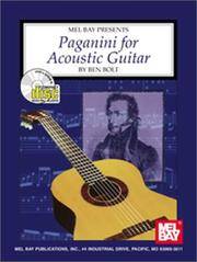 Paganini for Acoustic Guitar Book/ CD set Bolt, Ben
