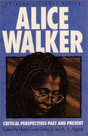 cover of Alice Walker : Critical Perspectives Past and Present