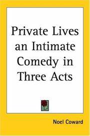 image of Private Lives an Intimate Comedy in Three Acts