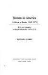 Women in America, A Guidee to Books, 1963-1975