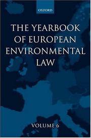 Yearbook of European Environmental Law: Volume 6