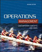 image of Operations Management: Contemporary Concepts and Cases