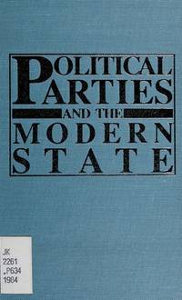 Political Parties and the Modern State by Richard L McCormick - Hardcover - 1986 - from Winghale Books (SKU: 048353)