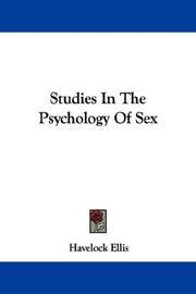 image of Studies In The Psychology Of Sex