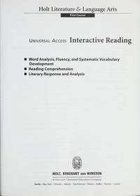 cover of Holt Literature and Language Arts