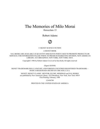 A Man Called Milo Morai (Horseclans 14)AE 4128
