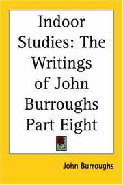image of Indoor Studies: The Writings Of John Burroughs