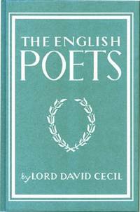 The English Poets (Writer's Britain Series) Cecil, Lord David