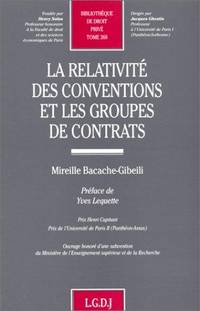 la relativité des conventions et les groupes de contrats