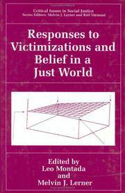 RESPONSES TO VICTIMIZATIONS AND BELIEF IN A JUST…