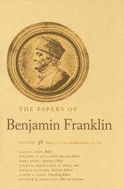 PAPERS OF BENJAMIN FRANKLIN V 38