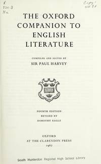 The Oxford Companion To English Literature