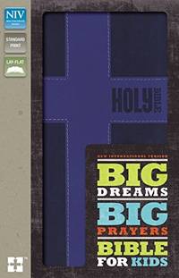 NIV, Big Dreams, Big Prayers Bible for Kids, Imitation Leather, Blue