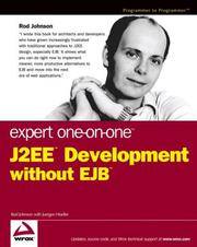 J2EE Development Without EJB, Expert One-on-One
