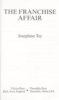 image of The Franchise Affair (Thorndike Large Print General Series)