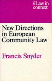 New Directions in European Community Law