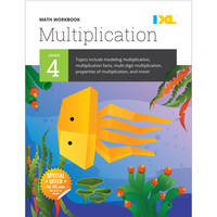 IXL Multiplication 4th Grade Math Workbooks, Mathematics Book for Kids Ages 9-10 Covering Times...