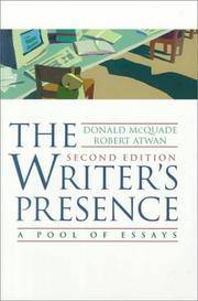 image of Writers Presence: A Pool of Essays
