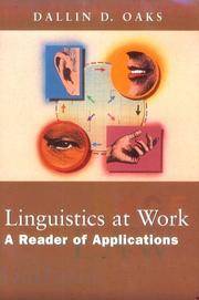 Linguistics at Work: A Reader of Applications