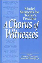 image of A Chorus of Witnesses: Model Sermons for Today's Preacher