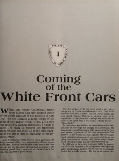 The White Front Cars of San Francisco, Interurbans Special 44