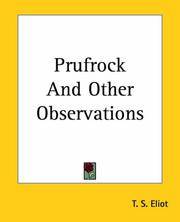 cover of Prufrock And Other Observations