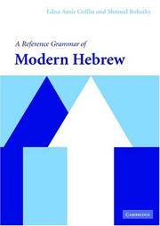 A Reference Grammar Of Modern Hebrew